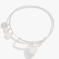 Sapphire September Birthstone Charm Bangle Silver | Alex and Ani