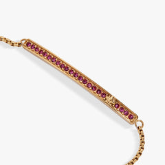 Birthstone Pave Bolo - February Stainless Steel Gold | Alex and Ani