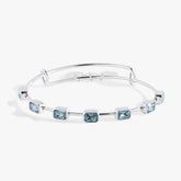 March Birthstone Emerald Cut Bangle Silver | Alex and Ani
