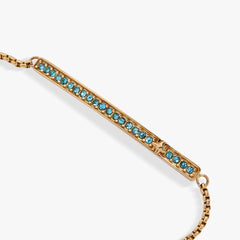 Birthstone Pave Bolo - March Stainless Steel Gold | Alex and Ani