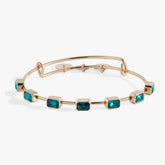December Birthstone Emerald Cut Bangle Gold | Alex and Ani