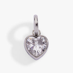 Strength' Heart Birthstone Charm-APRIL Stainless Steel Gold | Alex and Ani