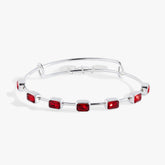 January Birthstone Emerald Cut Bangle Silver | Alex and Ani