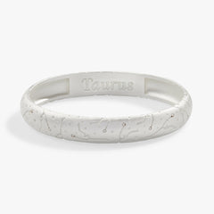 Taurus Zodiac Hinge Bangle Satin Silver | Alex and Ani