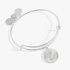 Pave Starburst Texture Initial Bangle Z Gold | Alex and Ani