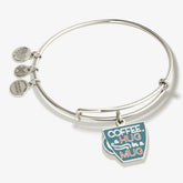 Coffee, A Hug in a Mug' Charm Bangle Bracelet
Shiny Silver | Alex and Ani