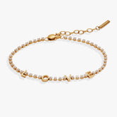 “Love” Tennis Bracelet Stainless Steel Gold | Alex and Ani