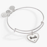 Bride Heart Bangle Bracelet – Wedding Gift for the Bride Silver | Alex and Ani