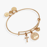 Faith and Family Tree of Life Charm Bangle Gold | Alex and Ani