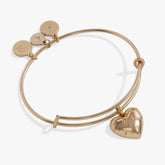 Metal Heart Charm Bangle Gold | Alex and Ani