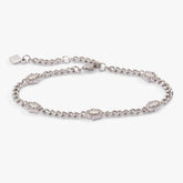 Hamsa Curb Chain Bracelet Stainless Steel Silver | Alex and Ani