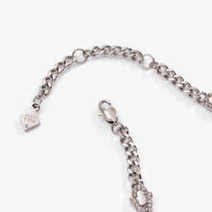 Hamsa Curb Chain Bracelet Stainless Steel Silver | Alex and Ani