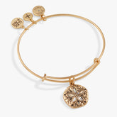 Sand Dollar Charm Bangle Antiqued Gold | Alex and Ani