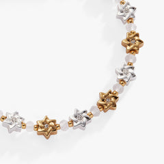 Holiday Star of David Beaded Bangle Shiny Gold | Alex and Ani