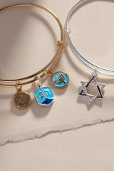 Holiday Star of David Bangle Shiny Silver | Alex and Ani