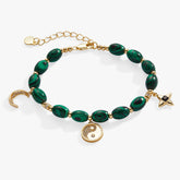 Malachite Charm Bracelet Gold | Alex and Ani