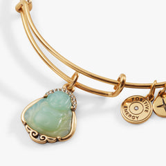 Buddha Charm Bangle Antiqued Gold | Alex and Ani