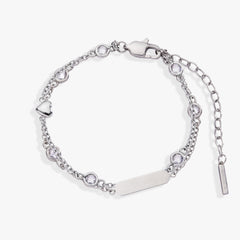 Heart Chain Adjustable Bracelet Stainless Steel Gold | Alex and Ani