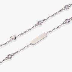 Heart Chain Adjustable Bracelet Stainless Steel Gold | Alex and Ani