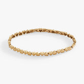 Heart Charm Tennis Bracelet Stainless Steel Gold | Alex and Ani