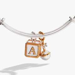 Baby Block and Rattle Bangle Two Tone | Alex and Ani