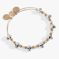 Skull Beaded Bangle Two Tone | Alex and Ani