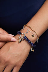Moon Magic Beaded Charm Bolo Bracelet Two Tone | Alex and Ani
