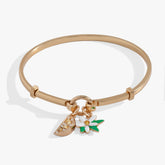 Lemon Tension Bangle Gold | Alex and Ani