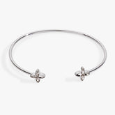 Crystal Logo Star Flex Cuff Silver | Alex and Ani
