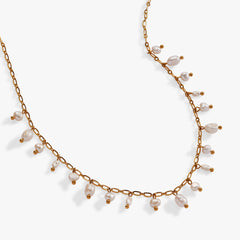 Freshwater Pearl Necklace Stainless Steel Gold | Alex and Ani