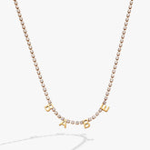 Babe Tennis Chain Necklace Stainless Steel Gold | Alex and Ani