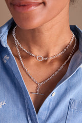 Bamboo Convertible Necklace or Bracelet Silver | Alex and Ani