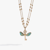Harry Potter, Flying Keys Adjustable Necklace Gold | Alex and Ani