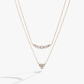 Double-Layer Crystal Necklace Stainless Steel Gold | Alex and Ani