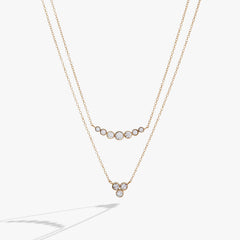 Double-Layer Crystal Necklace Stainless Steel Gold | Alex and Ani
