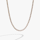 Crystal Tennis Chain Necklace Stainless Steel Silver | Alex and Ani