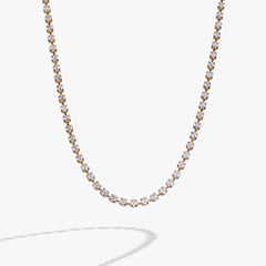 Crystal Tennis Chain Necklace Stainless Steel Silver | Alex and Ani