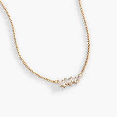 Baguette-necklace Stainless Steel Gold | Alex and Ani