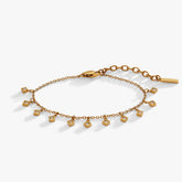 Princess Cut Adjustable Bracelet Stainless Steel Gold | Alex and Ani