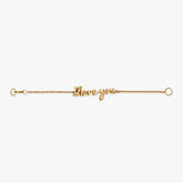 “I Love You” Strand Stainless Steel Gold | Alex and Ani