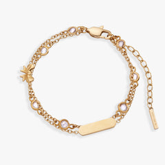 Bow Chain Adjustable Bracelet Stainless Steel Gold | Alex and Ani