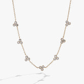 Triple Stone Stationed Necklace Stainless Steel Gold | Alex and Ani