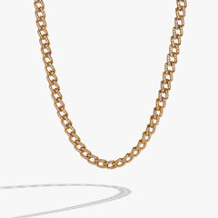 Crystal Pave Curb Chain Necklace Stainless Steel Gold | Alex and Ani