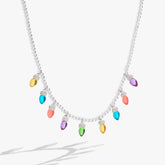Christmas Light Bulb Necklace Silver | Alex and Ani