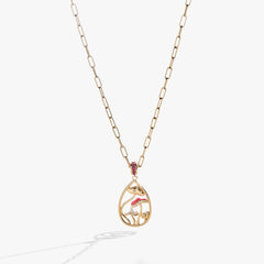 Mushroom Pendant Necklace Gold | Alex and Ani
