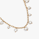Coin Pearl Necklace Stainless Steel Gold | Alex and Ani