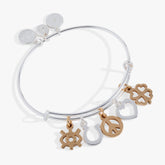 Mixed Symbol Multi-Charm Bangle Two Tone | Alex and Ani