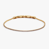 Mini Tennis Bracelet Stainless Steel Gold | Alex and Ani