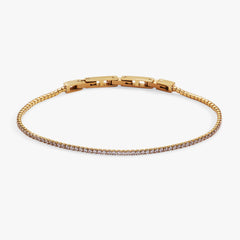 Mini Tennis Bracelet Stainless Steel Gold | Alex and Ani