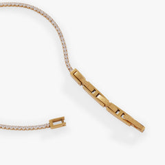 Mini Tennis Bracelet Stainless Steel Gold | Alex and Ani